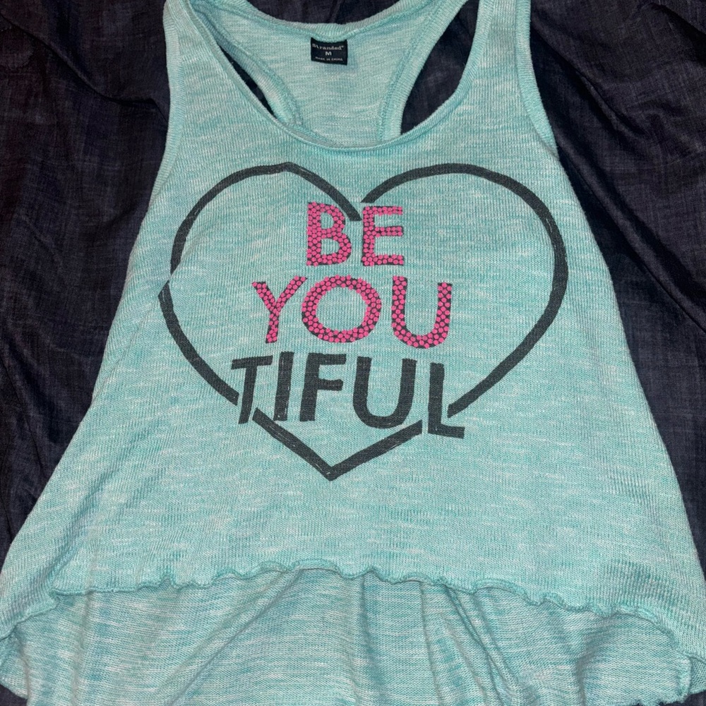 Teal 'Be You Tiful' Tank Top